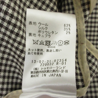 トゥモローランドコレクション シルキーギンガムチェックダブルブレストジレ