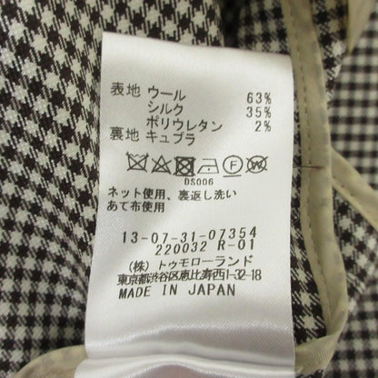 トゥモローランドコレクション シルキーギンガムチェックダブルブレストジレ