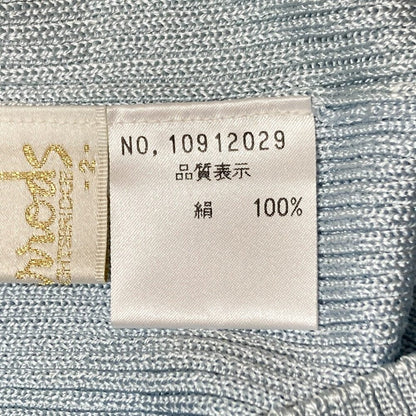 ハロッズ シルクリブニットショートスリーブハイネックトップス