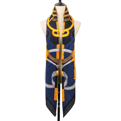 エルメス エプロンドール カシミアシルク 大判スカーフ