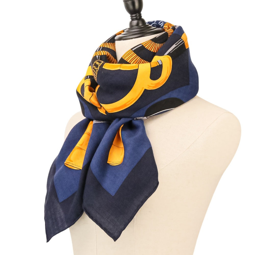 エルメス エプロンドール カシミアシルク 大判スカーフ