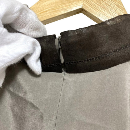 エブール パウダリーシルクオーガンジーディテールブラウス