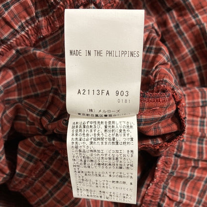 ピンクハウス タータンチェックフードロングワンピース