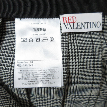 レッドヴァレンティノ グレンチェックスタッズベルトラップミニスカート