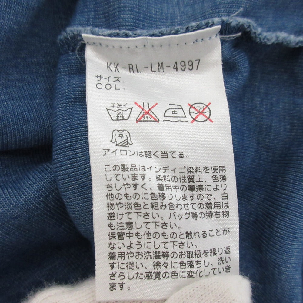 ダブルアールエル ラルフローレン インディゴ染めロングスリーブTシャツ