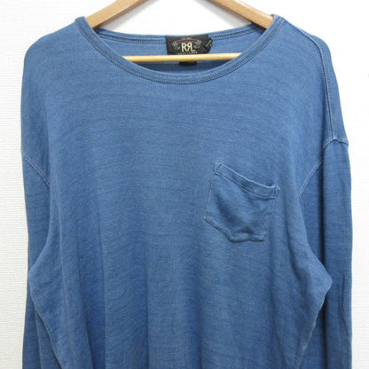 ダブルアールエル ラルフローレン インディゴ染めロングスリーブTシャツ