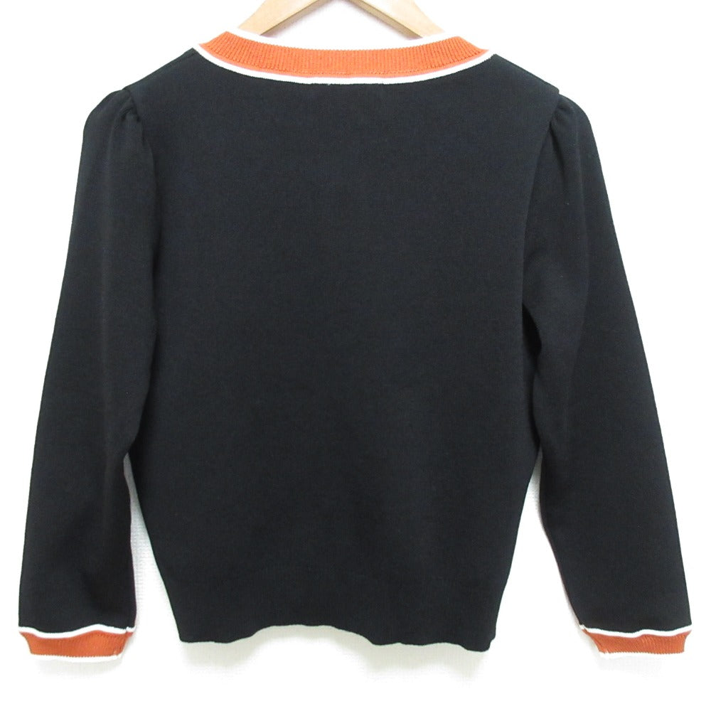 ルネ フェイクパールボタン ニットカーディガン