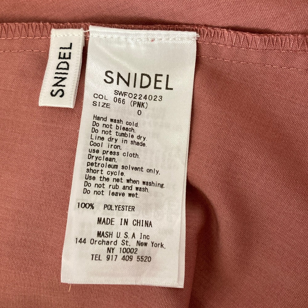 スナイデル Sustainableバックオープンフレアワンピース