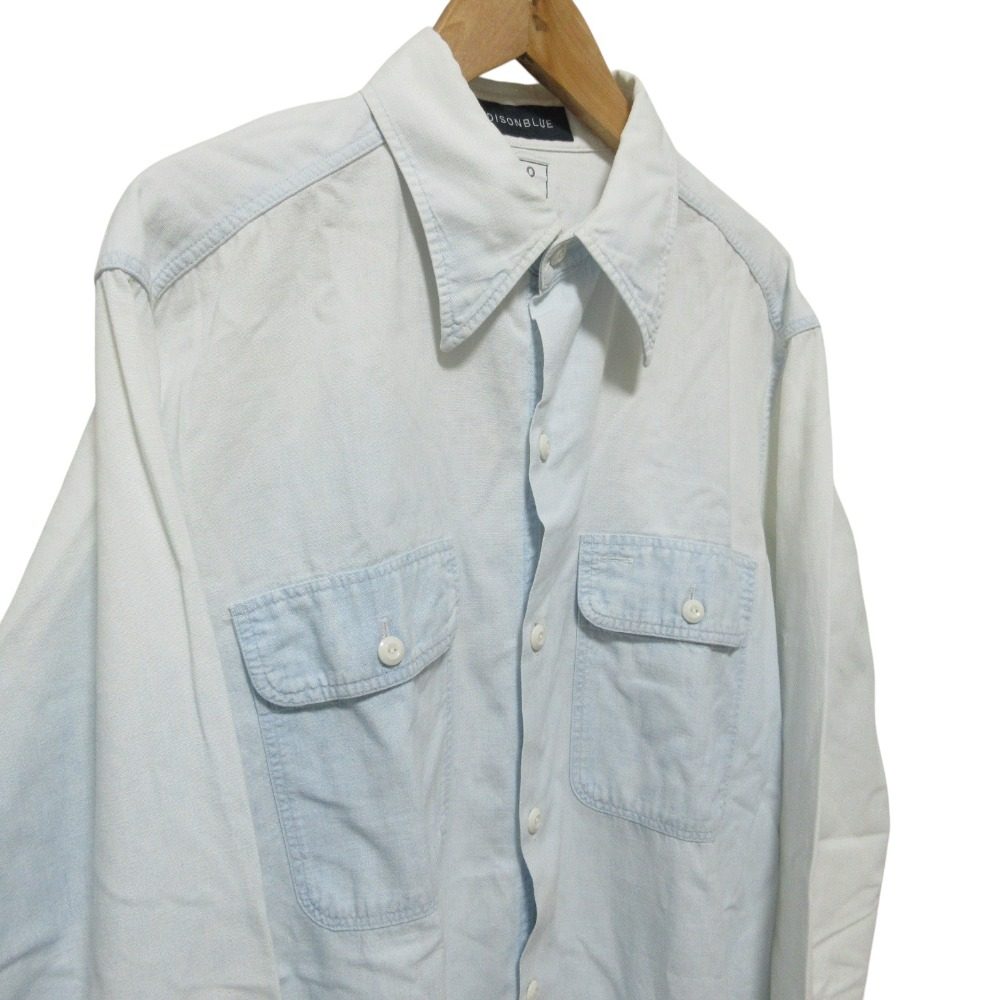マディソンブルー HAMPTON CHAMBRAY コットンシャツ