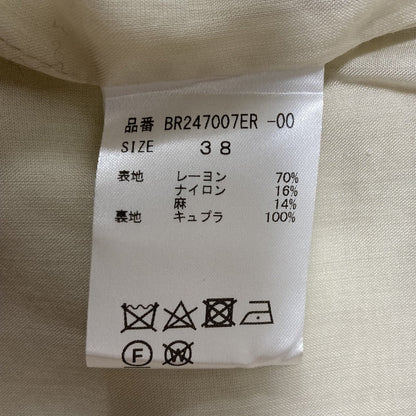 ブリル リネンブレンド ダブルブレストテーラードジャケット