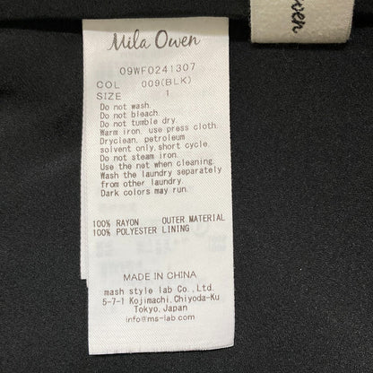 ミラオーウェン 後ろリボンバイアスナロードットワンピース