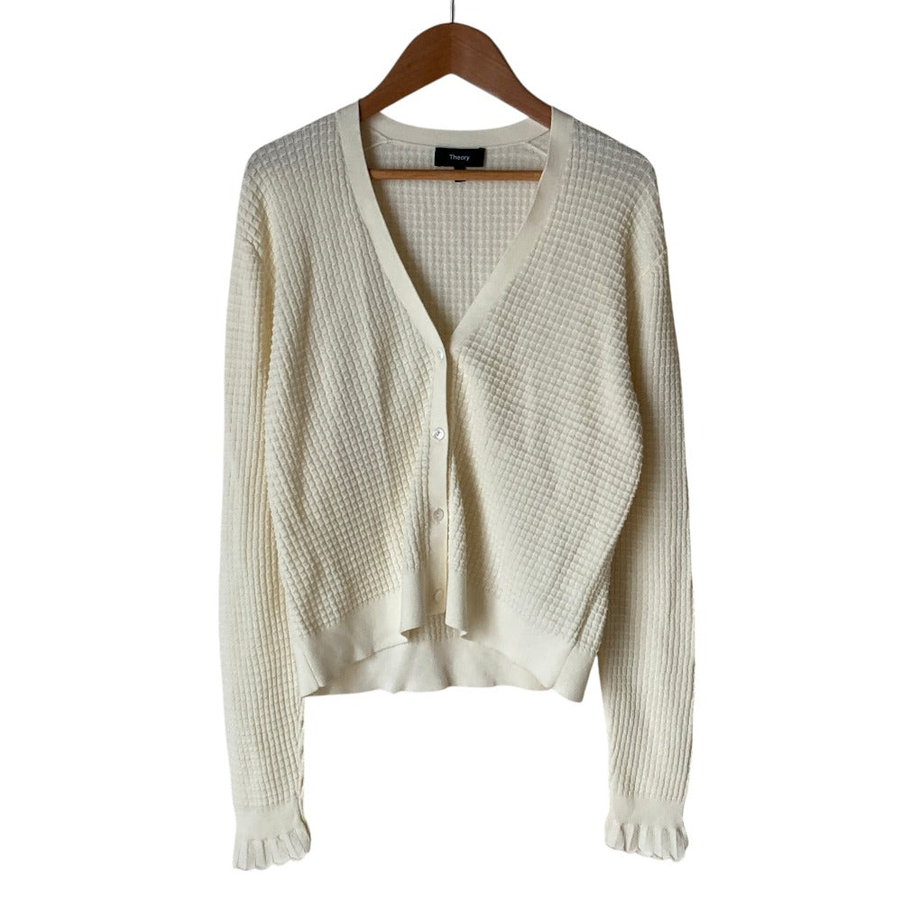 セオリー BRISTOL COTTON LACE TRIM カーディガン