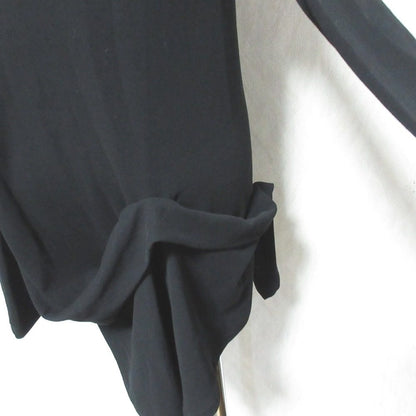 ヨウジヤマモト HARD TWIST PONTE サイドフレアオフネックTシャツ
