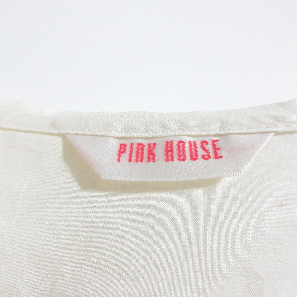 ピンクハウス フラワー刺繍プリーツシャツ