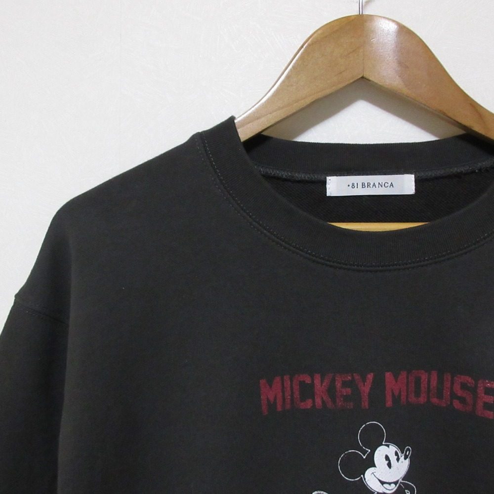 +81BRANCA ディズニーミッキープリントコットンスウェット
