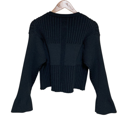 シーエフシーエル FLUTED GLITTER COLLARLESS SHIRT カーディガン