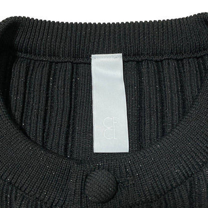 シーエフシーエル FLUTED GLITTER COLLARLESS SHIRT カーディガン