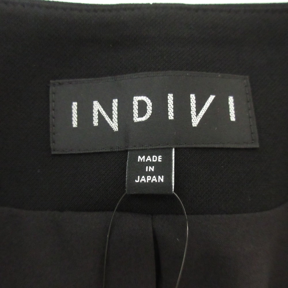 インディヴィ ノーカラージャケットスカートセットアップ
