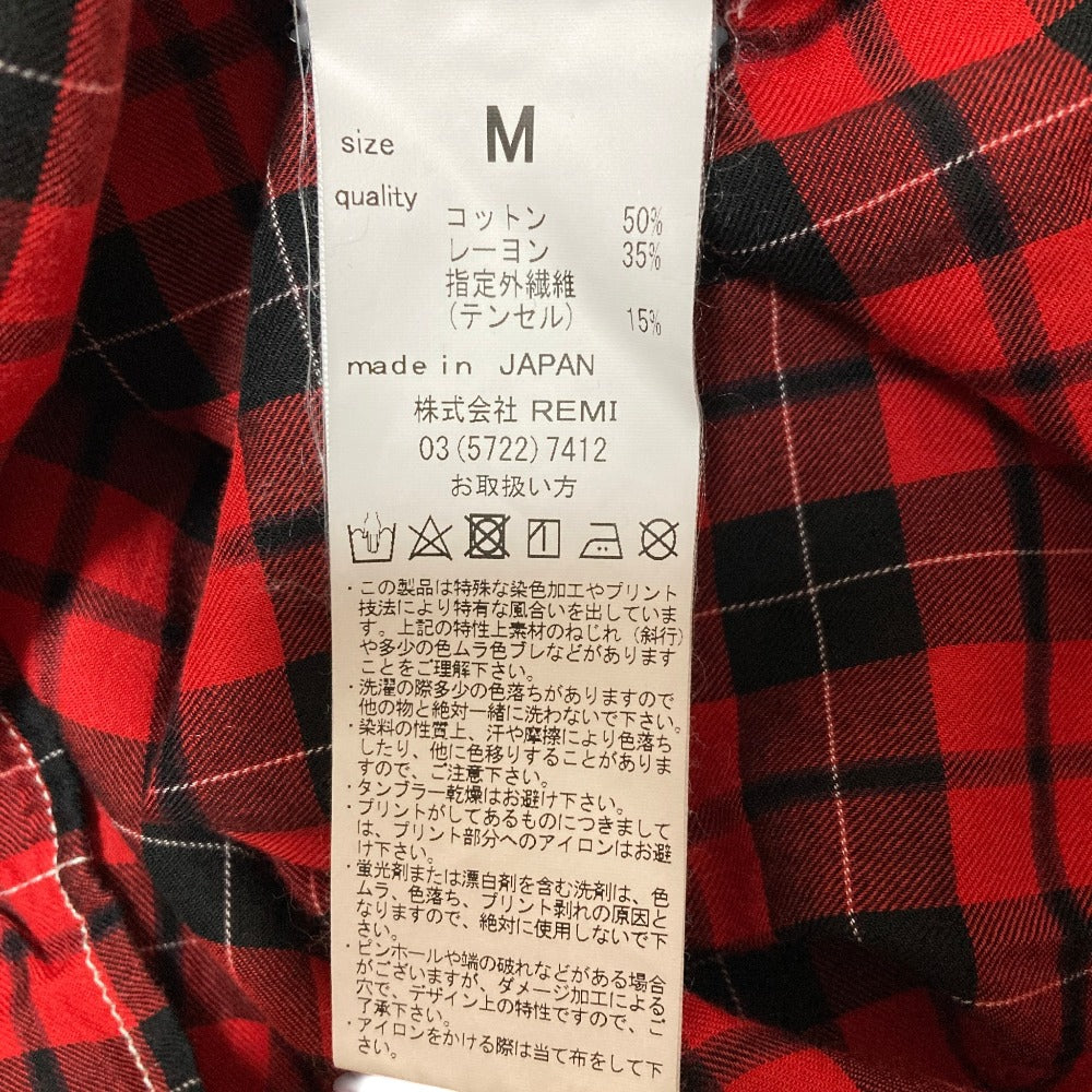 レミレリーフ チェックロングスリーブウエスタンシャツ