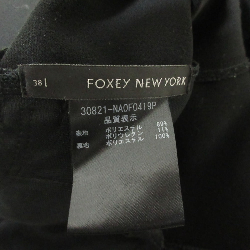 フォクシーニューヨーク ノースリーブ ひざ丈ワンピース