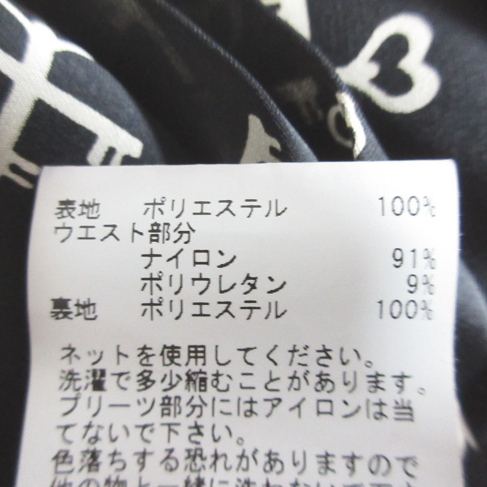 アナイ プリントプリーツスカート