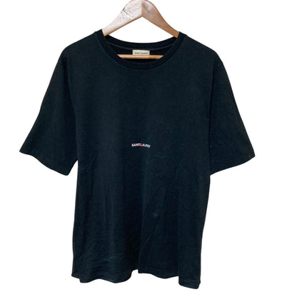 イヴサンローラン ロゴプリント コットン Tシャツ