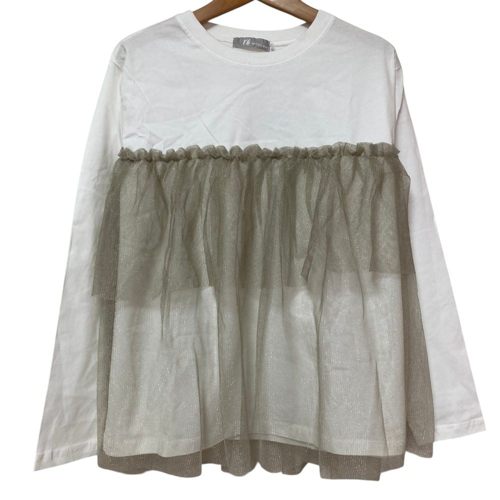 ローズバッド チュールドッキングロングスリーブカットソー