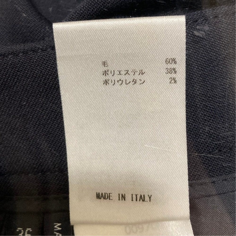 ジルサンダーネイビー ウールストレッチスラックスパンツ