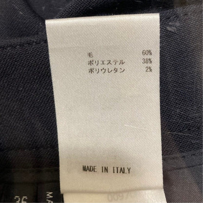 ジルサンダーネイビー ウールストレッチスラックスパンツ