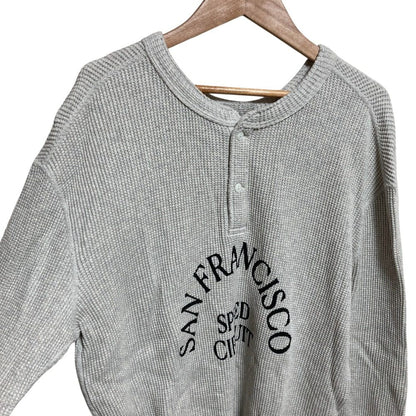 グッドグリーフ SFSC PRINTED HENLEY NECK サーマルトップス