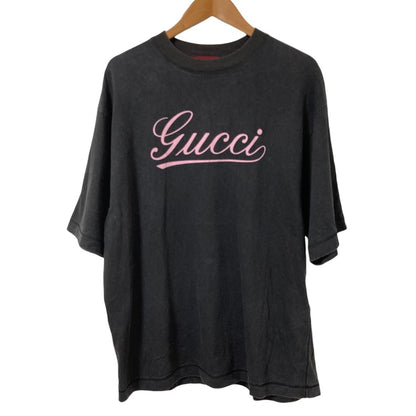 グッチ スクリプトロゴプリント コットンTシャツ