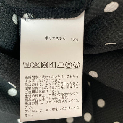 リエス ドットプリントロングスリーブボウタイブラウス