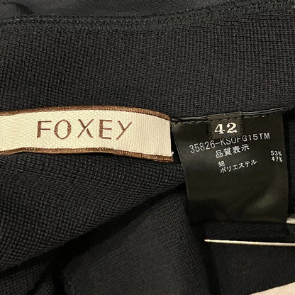 フォクシー メッシュ切替ノースリーブワンピース