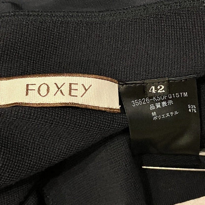 フォクシー メッシュ切替ノースリーブワンピース