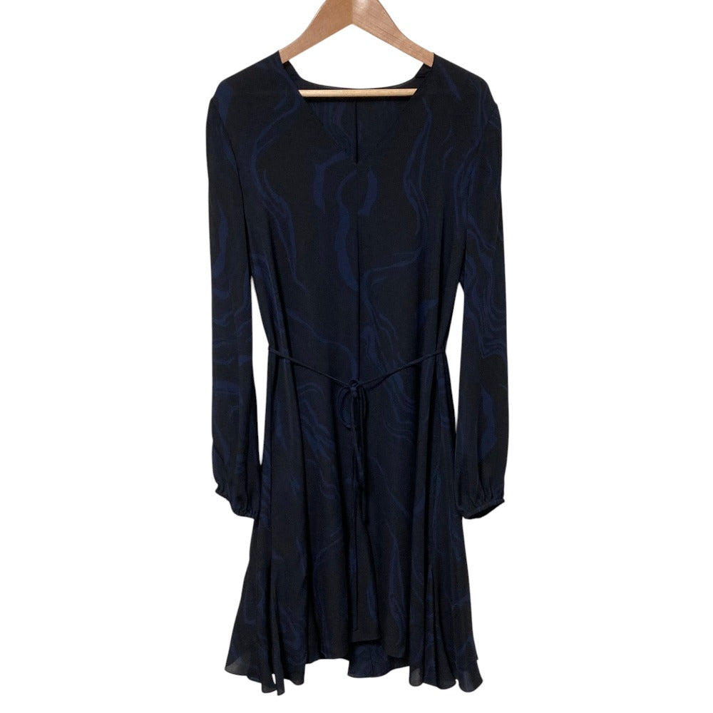 セオリー OIL SILK V NK GODET DR シルクドレス
