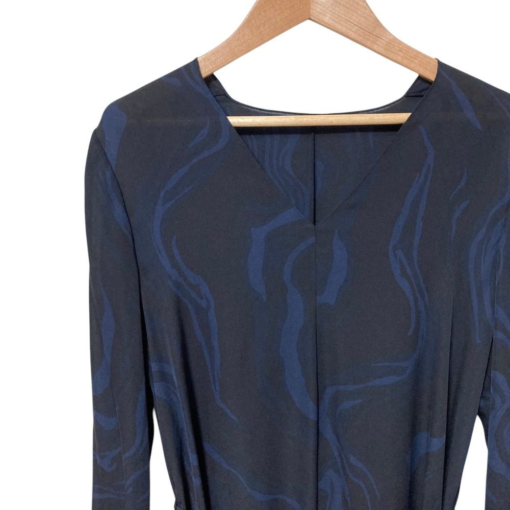 セオリー OIL SILK V NK GODET DR シルクドレス