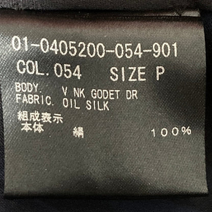 セオリー OIL SILK V NK GODET DR シルクドレス