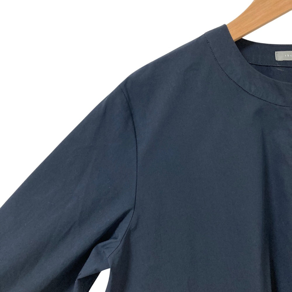 セオリーリュクス TECH POPLIN ノーカラーシャツワンピース