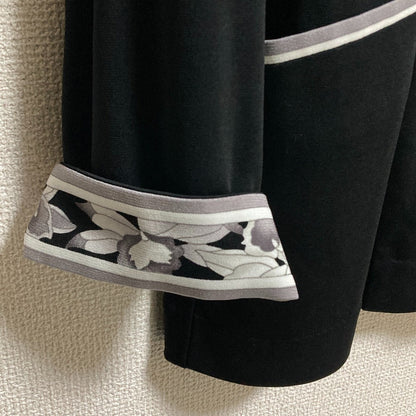 レオナールファッション フラワープリントトリムジャケット