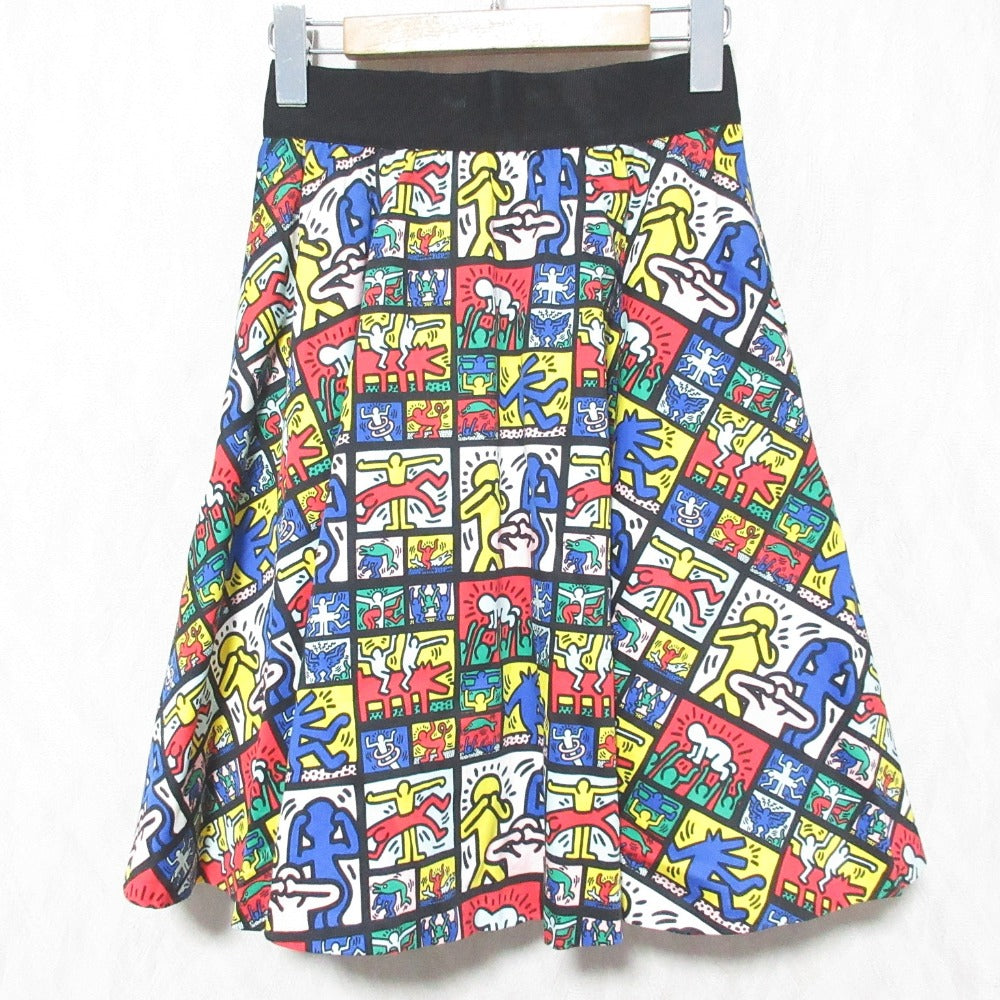 アリスオリビア Keith Haring 総柄フレアスカート