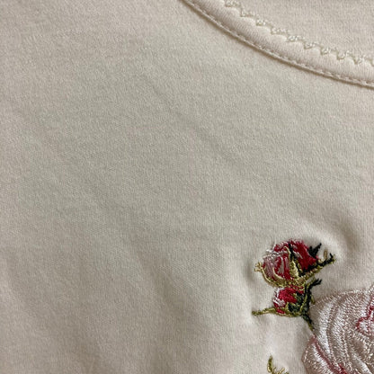 ピンクハウス ローズ刺繍ロングスリーブカットソー