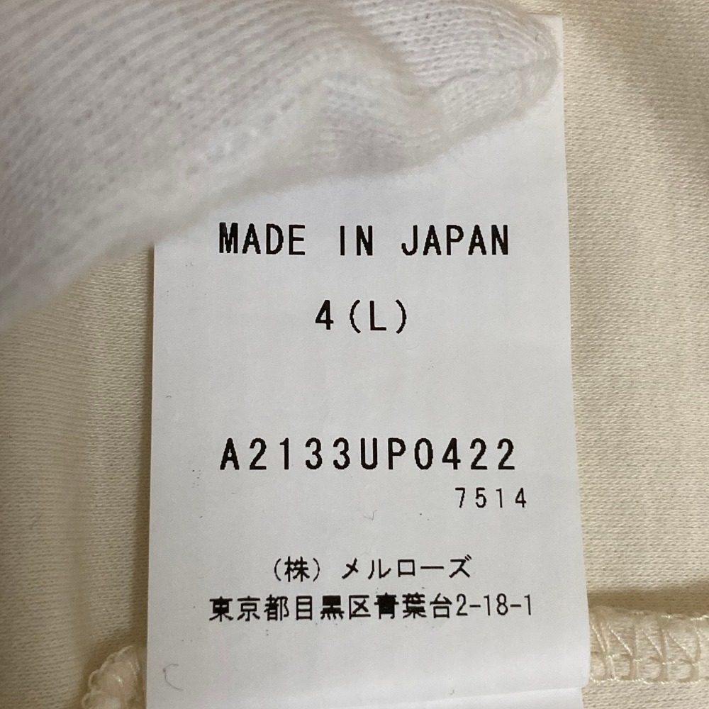 ピンクハウス ローズ刺繍ロングスリーブカットソー