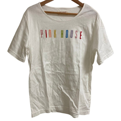 ピンクハウス マルチカラーロゴプリントコットンTシャツ