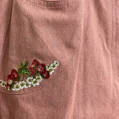 ピンクハウス フラワー刺繍フリルデニムスカート