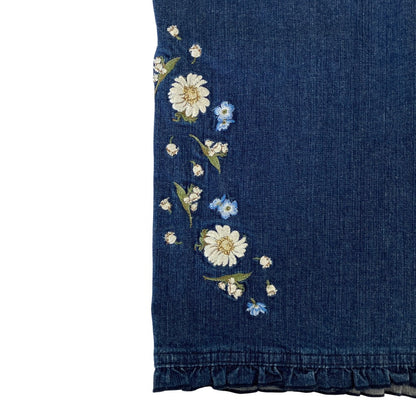 ピンクハウス フラワー刺繍デニムパンツ