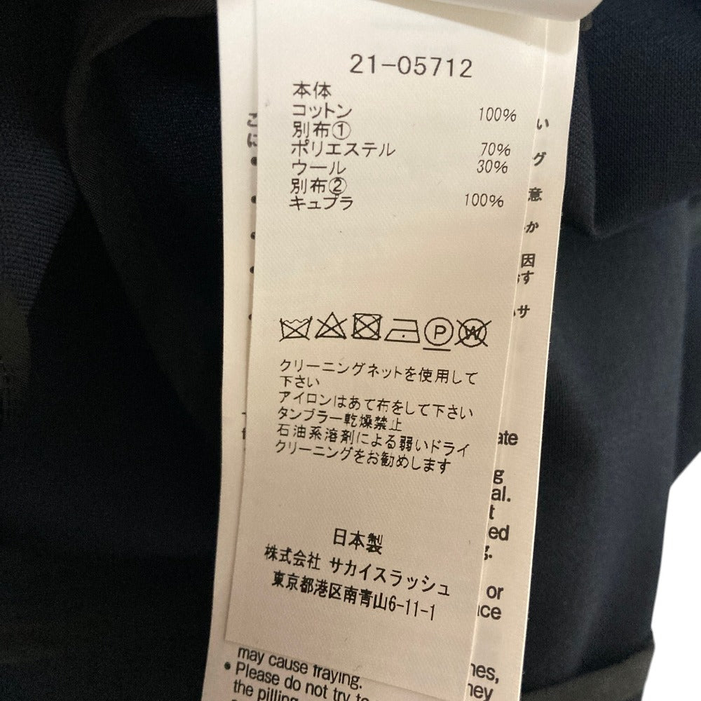 サカイ デニムドッキングアシンメトリーヘムカットソー