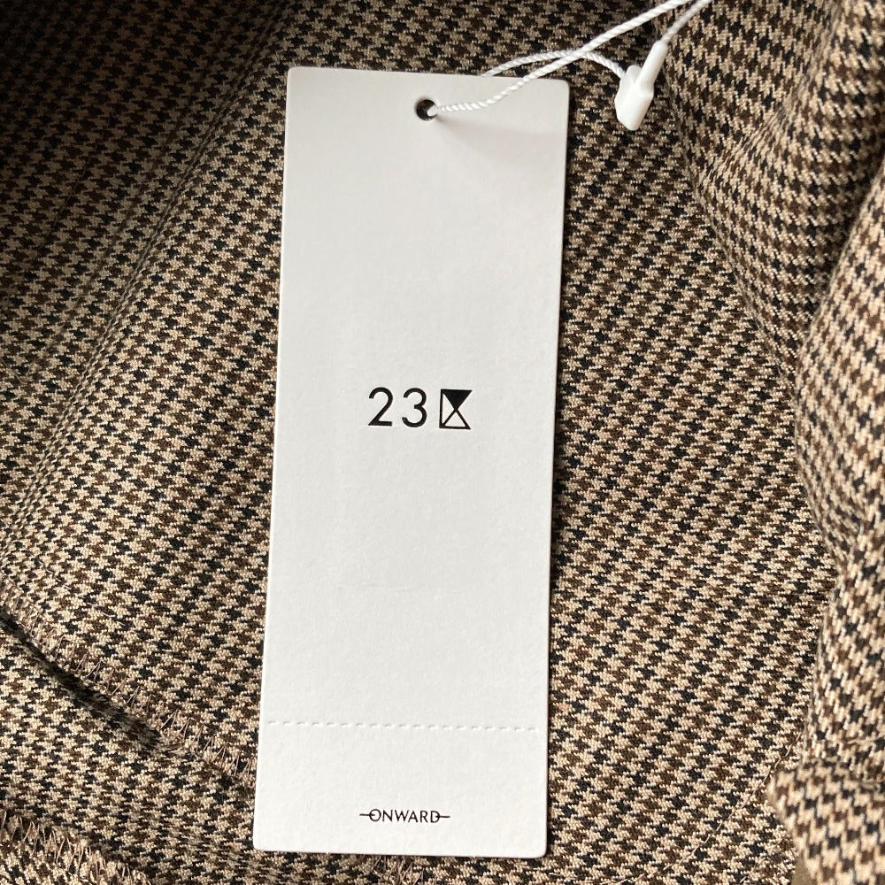 23区 チェックストレッチワイドパンツ