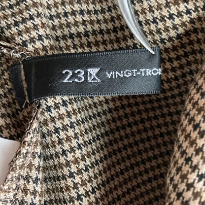 23区 チェックストレッチワイドパンツ