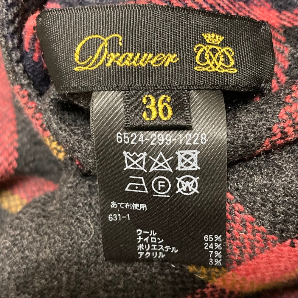 ドゥロワー チェックリバーシブルスカート