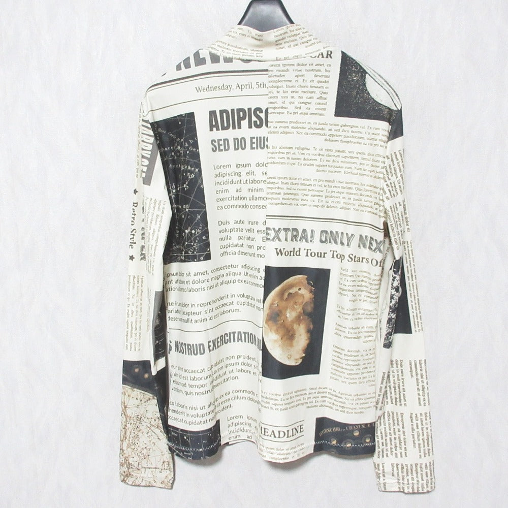 アメリヴィンテージ UND SPACE NEWSPAPER PRINT コットントップス